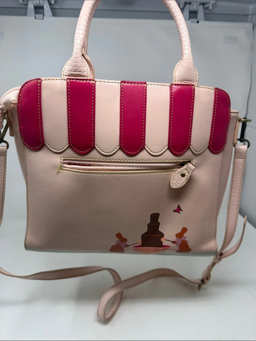Chocolatiers Pink Bakery Print Satchel